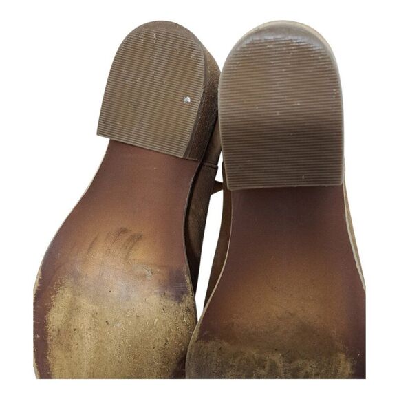 BP Women's Tan Suede Ankle Booties Almon Toe Classic Boho Sz 9 - Picture 8 of 9